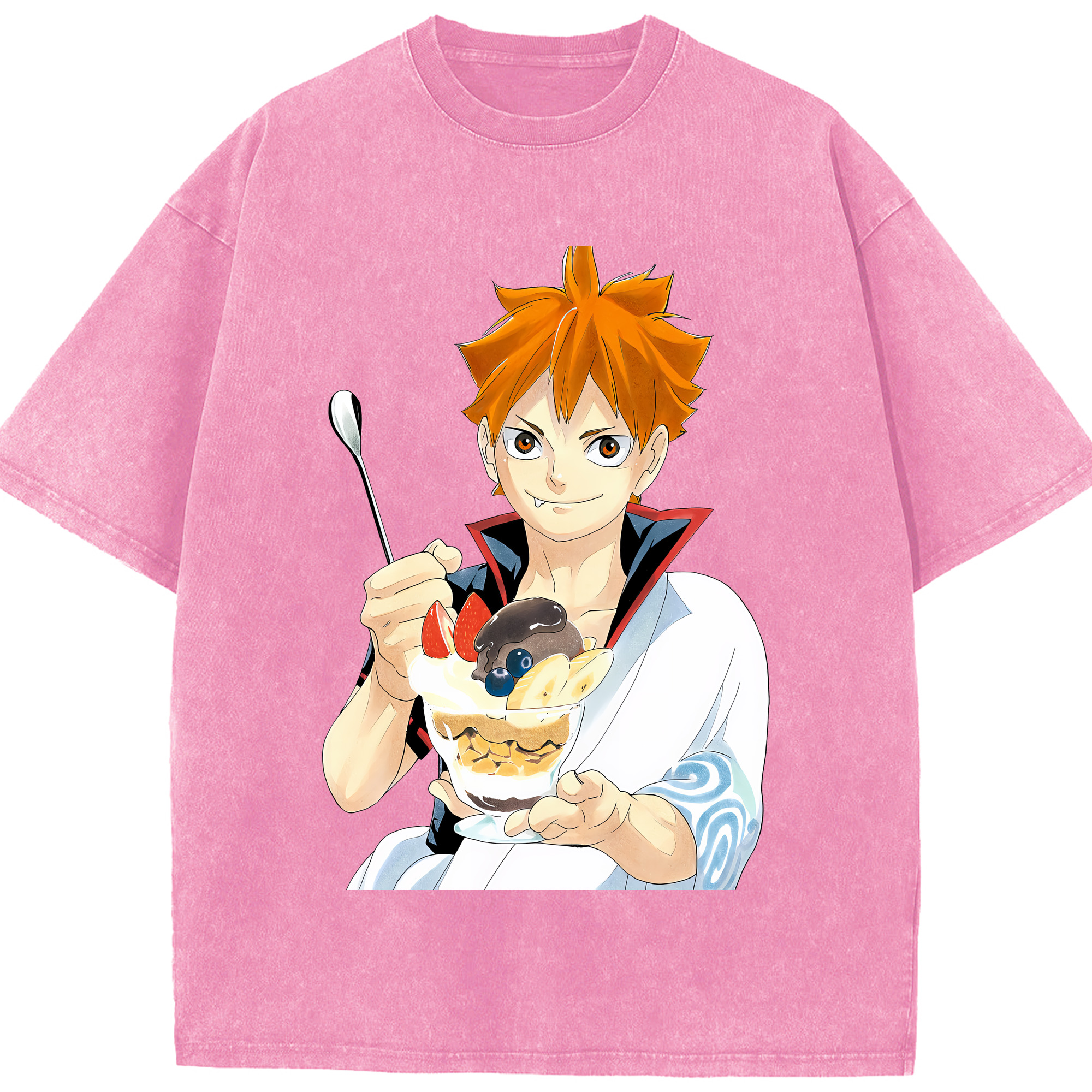 （画像用） ハイキュー!! Haikyu!! 綿100% ヴィンテージ風 半袖Tシャツ（フロントプリント）
